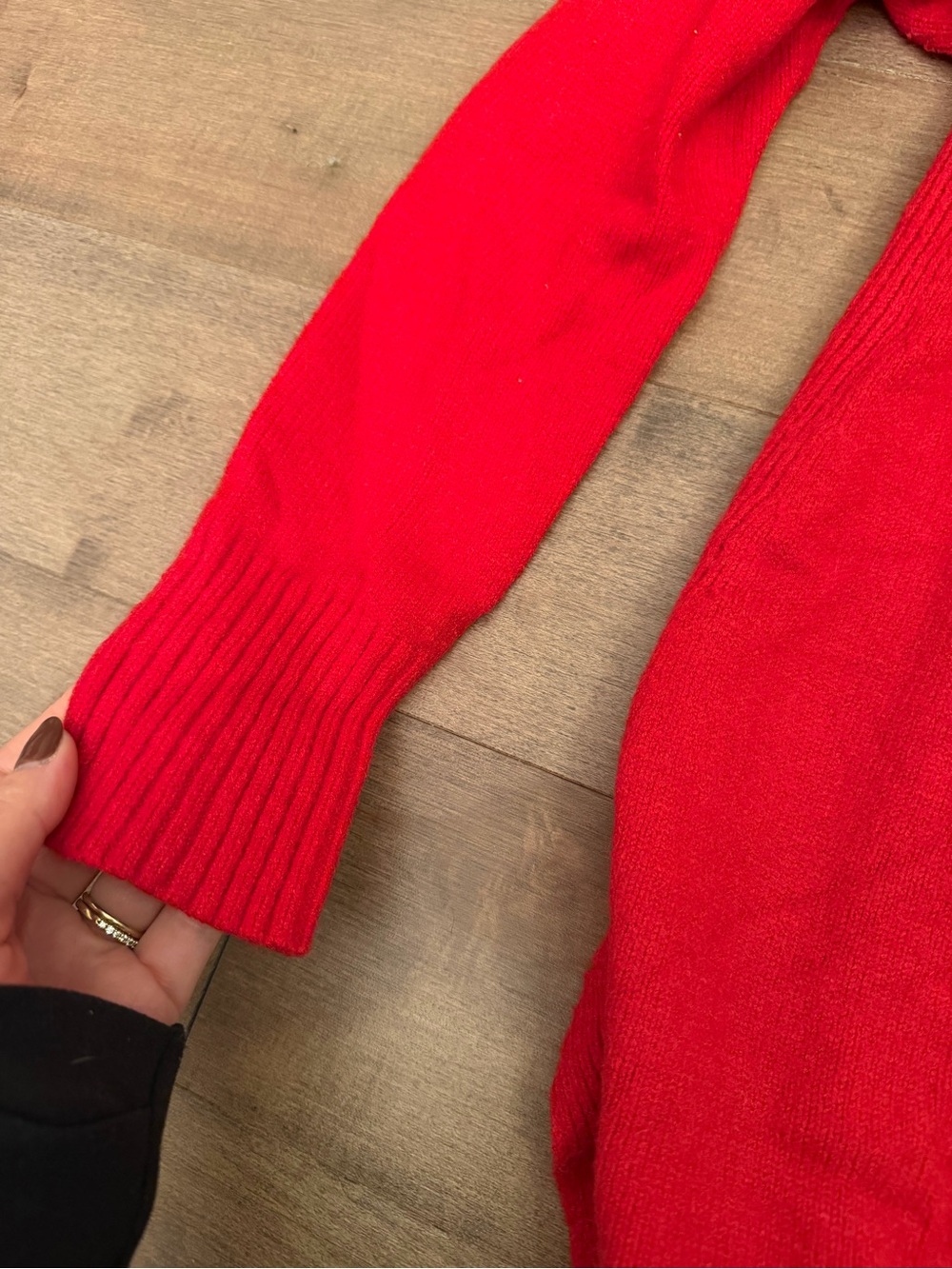 Anthropologie Bright Red Crewneck Sweater
